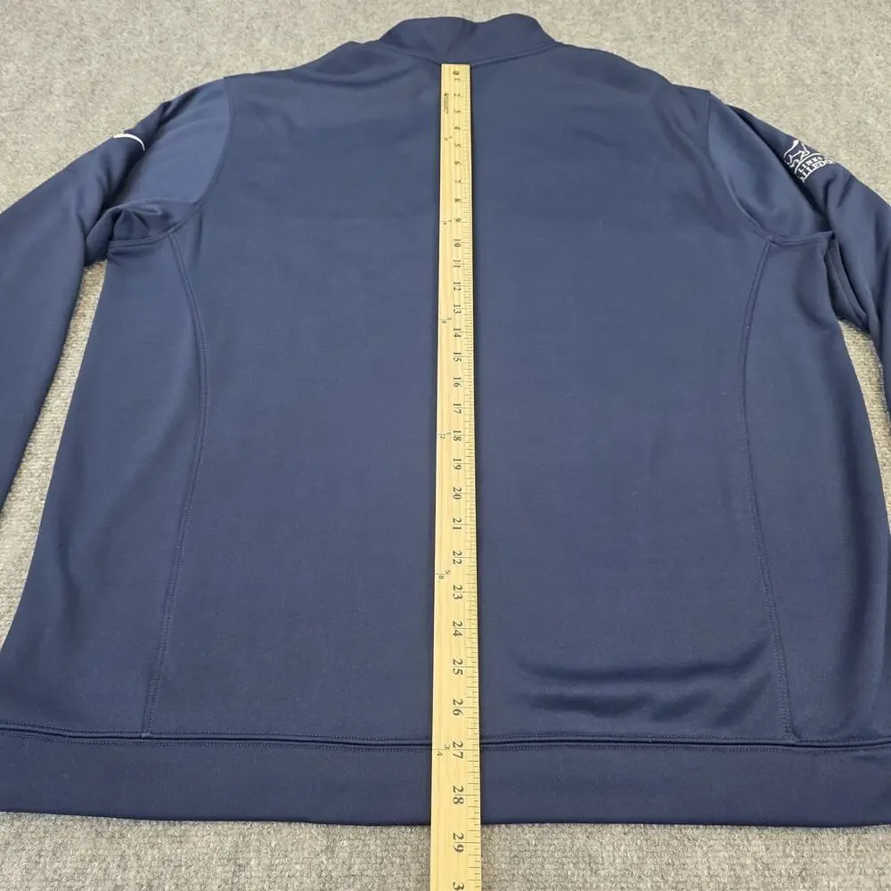 Nike Golf Pullover Mens XL Blue Tour Performance 1/4 Zip The Links at Challedon
